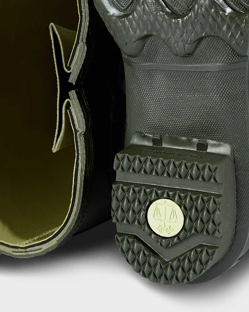 Hunter Norris Field Side Adjustable Neoprene Lined Men's Wellies NZ-37358Q Dark Olive